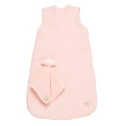 Gigoteuse Bébé Hiver En Double Gaze De Coton Et Son Doudou Mouchoir Rose