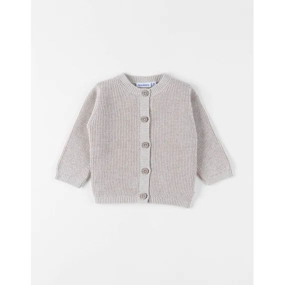 Cardigan En Tricot Coton Beige