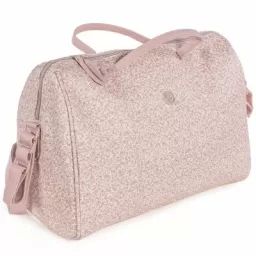 Sac à langer à anses Flower mellow rose