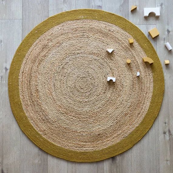 Yhuki Tapis Jute & Laine Mango