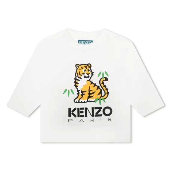 T-shirt en coton imprimé UNISEXE Blanc