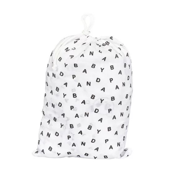 SAUTHON Lot de 2 draps housse coton bio Panda Chao Chao blanc