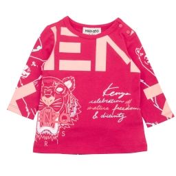 T-shirt en coton imprimé Fille Rose