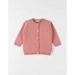 Cardigan En Tricot Coton Rose