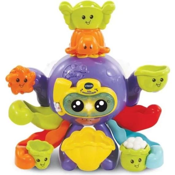 VTECH BABY – Jouet de Bain – Polo, Mon Poulpe Rigolo violet