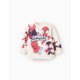 Sweat En Coton Spiderman Blanc
