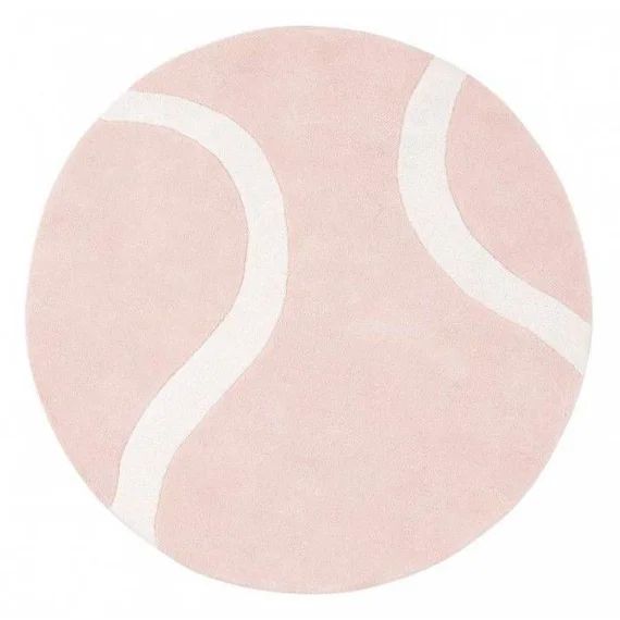 Tapis Coton Tennis Ball Par Lilipinso – Rose – Ø. 100 Cm Rose