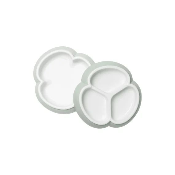 Ensemble d’assiettes pour bébé, lot de 2 – Vert pastel
