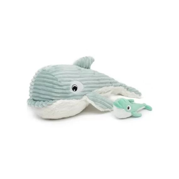 Peluche Morfalou l&rsquo;orque maman et bébé Les Ptipotos menthe