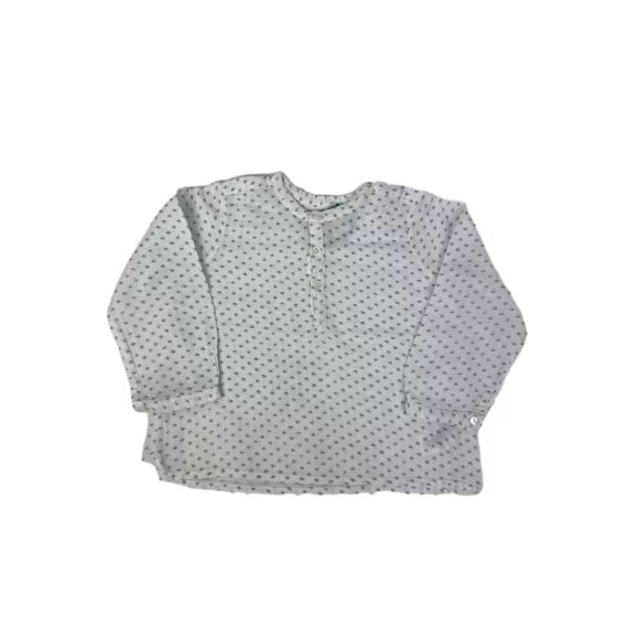 Chemise blanche motif garçon 18 mois