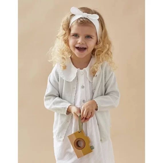 Cardigan en tricot avec lurex argenté blanc