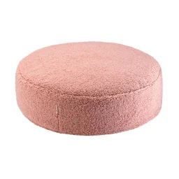 Pouf Enfant Rond Bouclette Ottoman Guava Pink