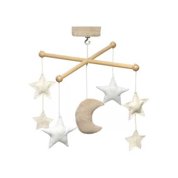 Mobile musical en bois Lune (mélodie au choix)