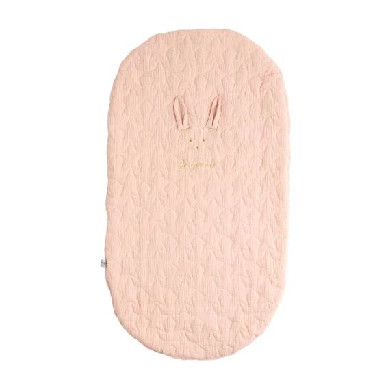 Couvre Lit Ovale Pour Berceau En Coton Rose