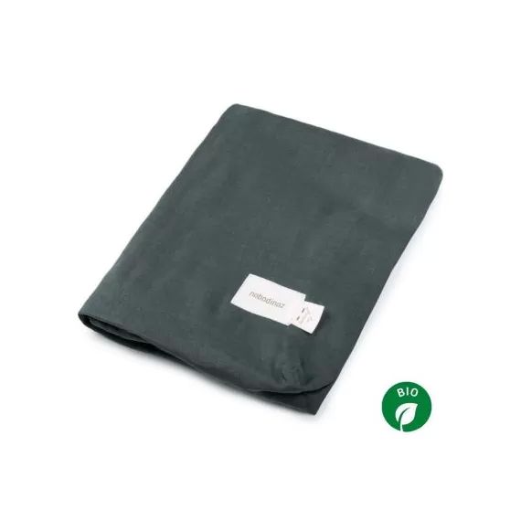 Housse de matelas à langer Lin français green blue (50 x 70 cm)