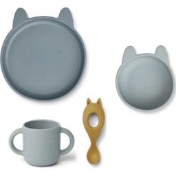 Coffret repas en silicone Vivi Rabbit blue multi mix (4 pièces)