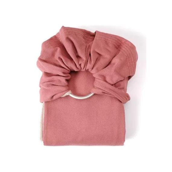 Echarpe de portage Sling sans noeud tissé en coton bio terracotta
