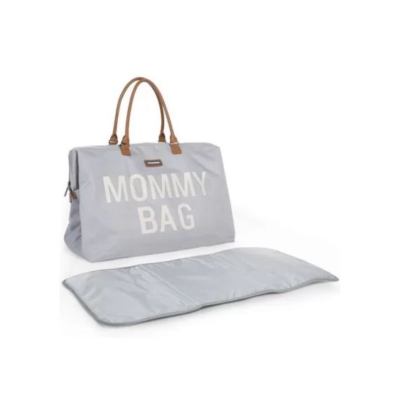 Sac à langer à anses Mommy bag large gris