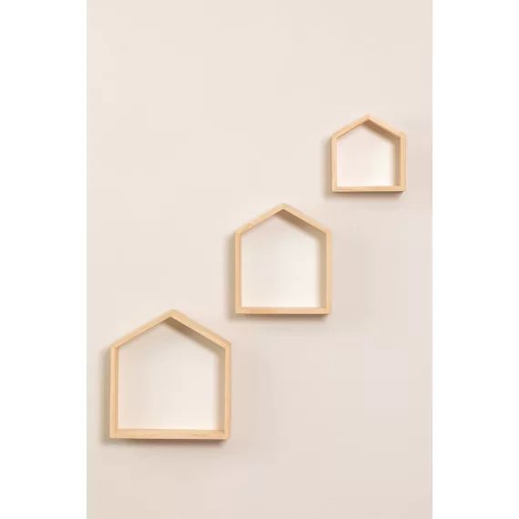 Lot de 3 étagères murales en bois Menlo kids