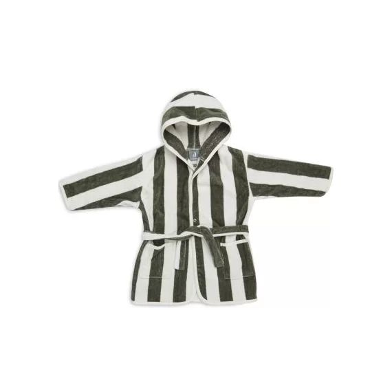 Peignoir rayé vert Leaf Green (1-2 ans)
