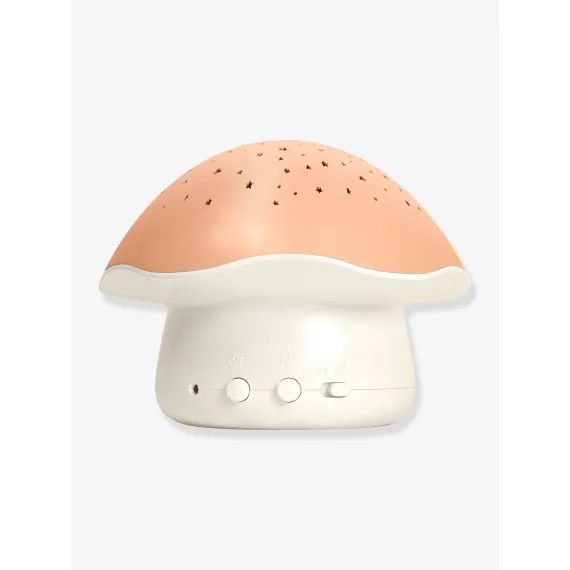 Veilleuse musicale et projecteur d’étoiles PABOBO Champignon rose