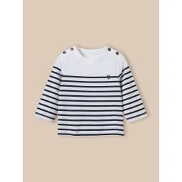 Marinière En Coton Biologique Rayure Marine/ecru