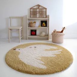 Tapis Chambre Enfant Petit Oiseau Bohemian Bird Miel