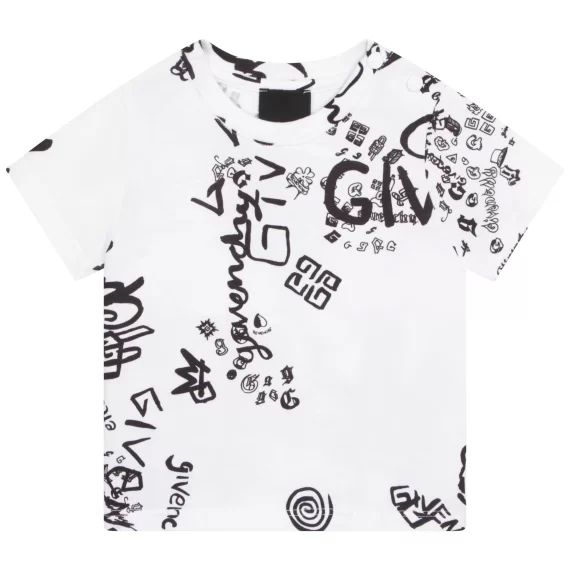 T-shirt imprimé graffiti Garçon Noir