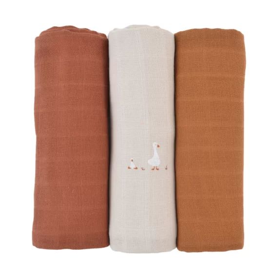 Lot de 3 langes bébé coton bio* Nils
