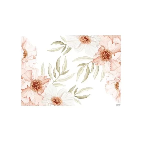 Planche de stickers L Big Poppy Blossoms (64 x 90 cm)