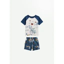 Pyjama Enfant Manches Courtes Kyushu Bleu