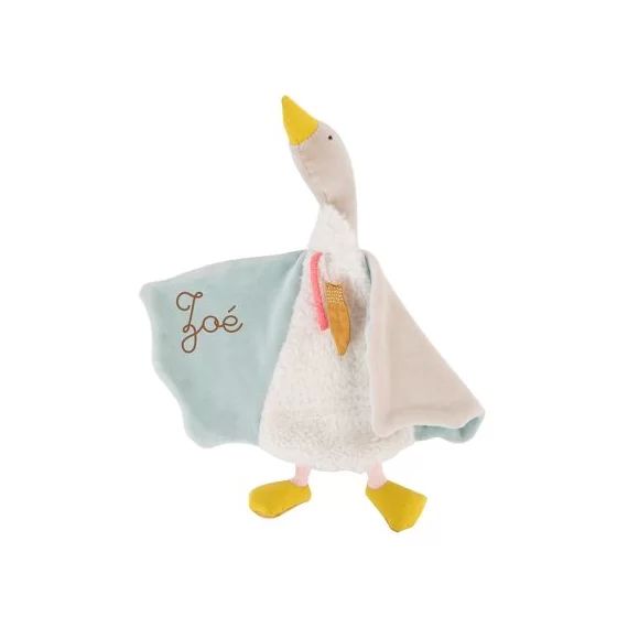 Doudou plat oie Olga Le voyage d&rsquo;Olga (personnalisable)