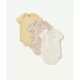 Lot de 3 dors bien en coton biologique uni et avec imprimé –  – Soldes