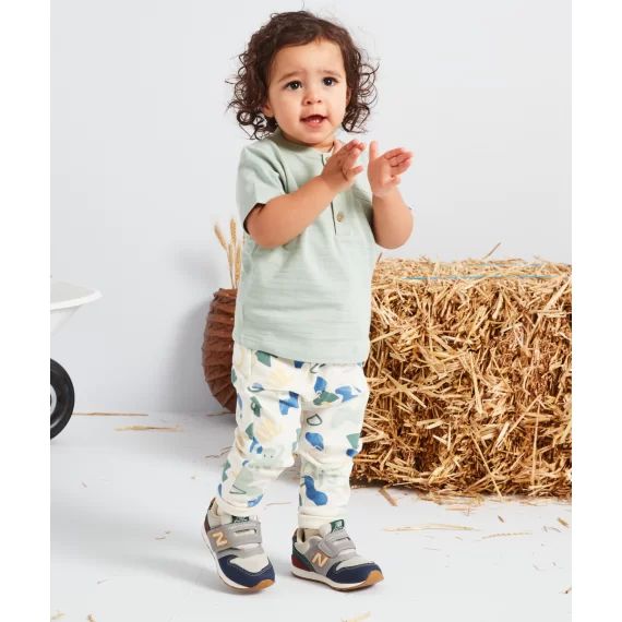 Jogging bébé garçon écru avec poulpes et formes colorés –  – Soldes