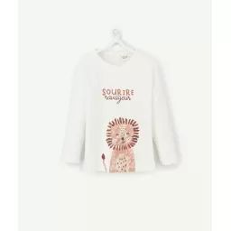 T-shirt lion manches longues en fibres recyclées bébé garçon –  – Soldes