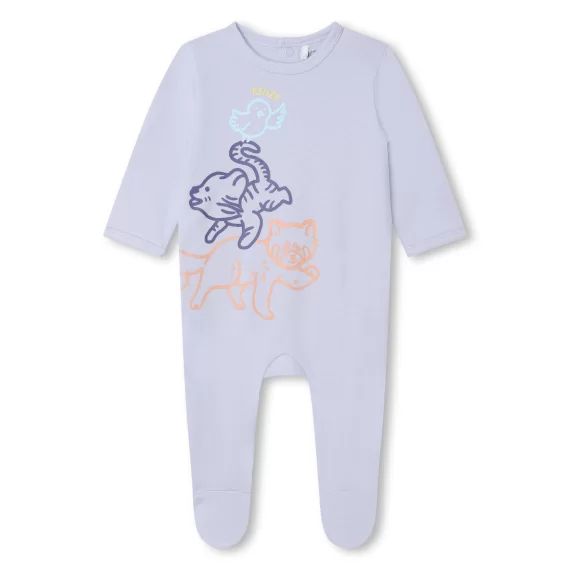 Pyjama manches longues coton Garçon Bleu