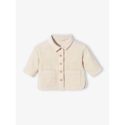 Chemise en velours côtelé bébé écru