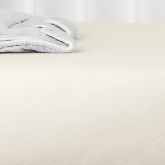 Drap Housse Coton Bio Jersey- Berceau Ecru