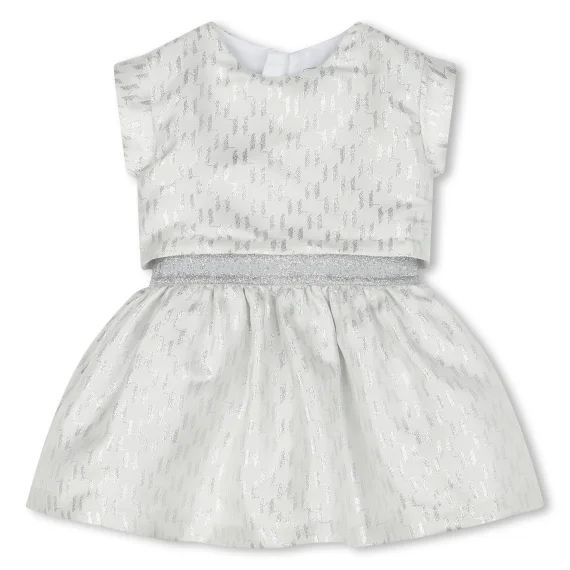 Robe esprit couture imprimée Fille Beige