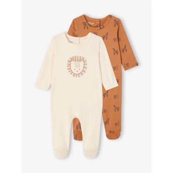 Lot de 2 dors-bien bébé Safari camel