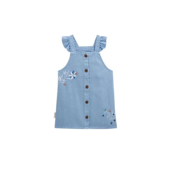 Robe Bébé En Jean Bleue Océan D&rsquo;amour Bleu