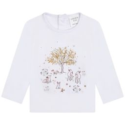 T-shirt à manches longues Fille Blanc