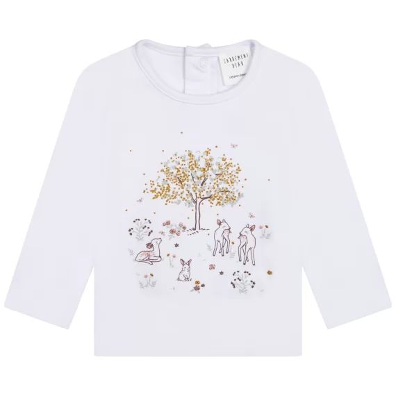 T-shirt à manches longues Fille Blanc