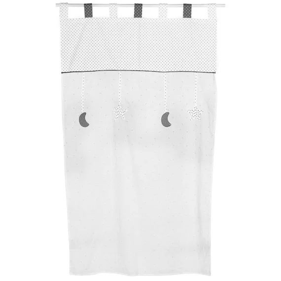 Rideau 105x180cm en coton blanc blanc