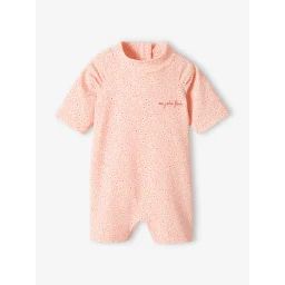 Combinaison anti-UV bébé fille abricot