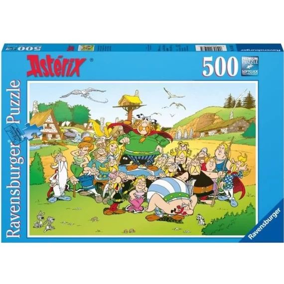 Puzzle Astérix au village – Ravensburger – 500 pièces – Pour adultes et enfants dès 12 ans bleu