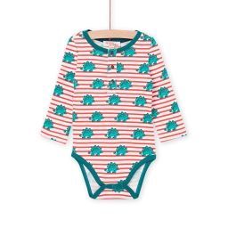 Body Manches Longues À Imprimé Dinosaure – Orange