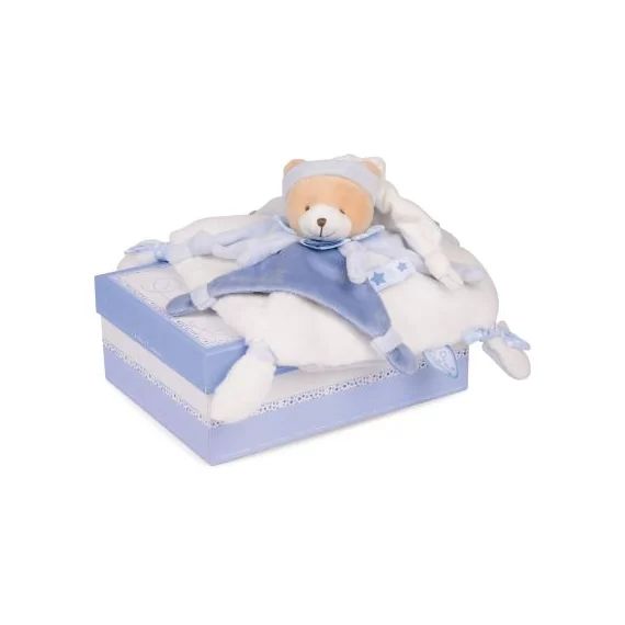Coffret doudou Petit chou bleu clair (27 cm)