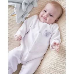 Pyjama dors-bien en jersey blanc
