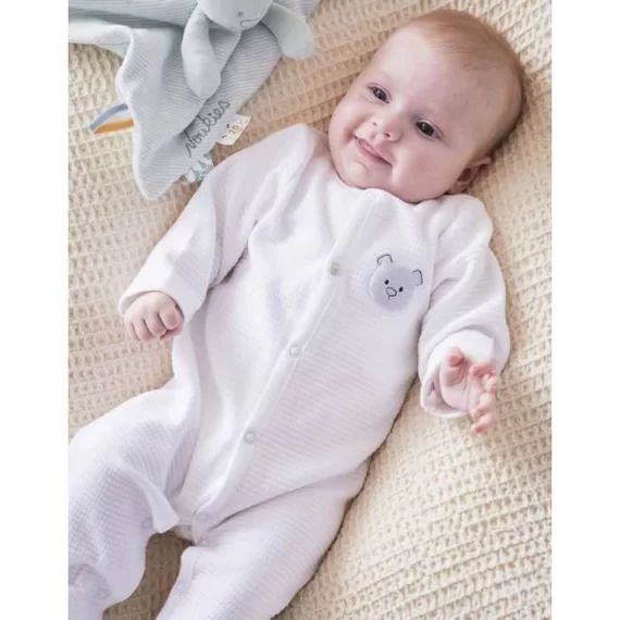 Pyjama dors-bien en jersey blanc